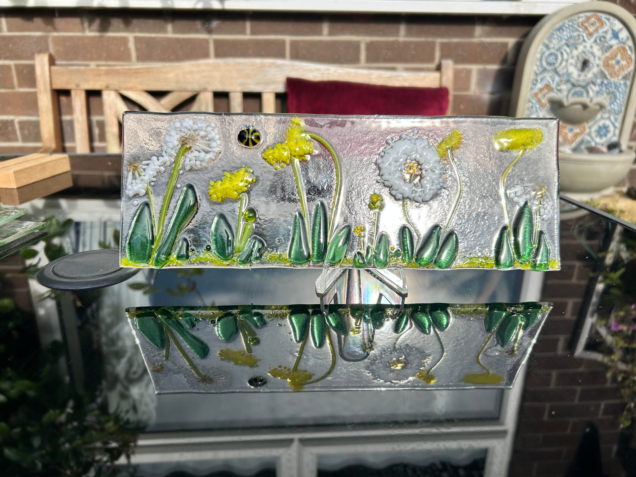 Fused glass — bee